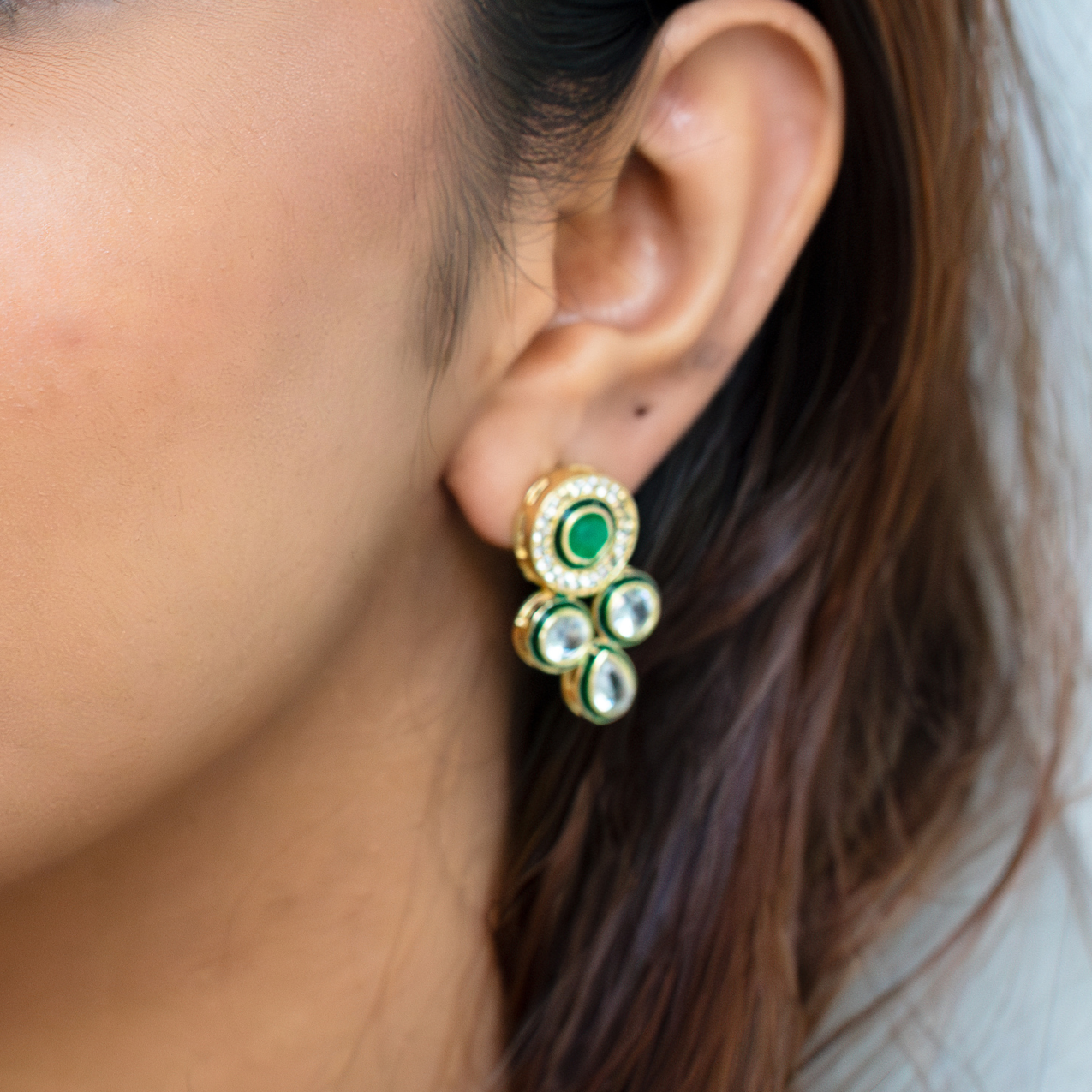 Green Fida studs