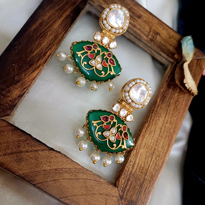 Green Paro earrings