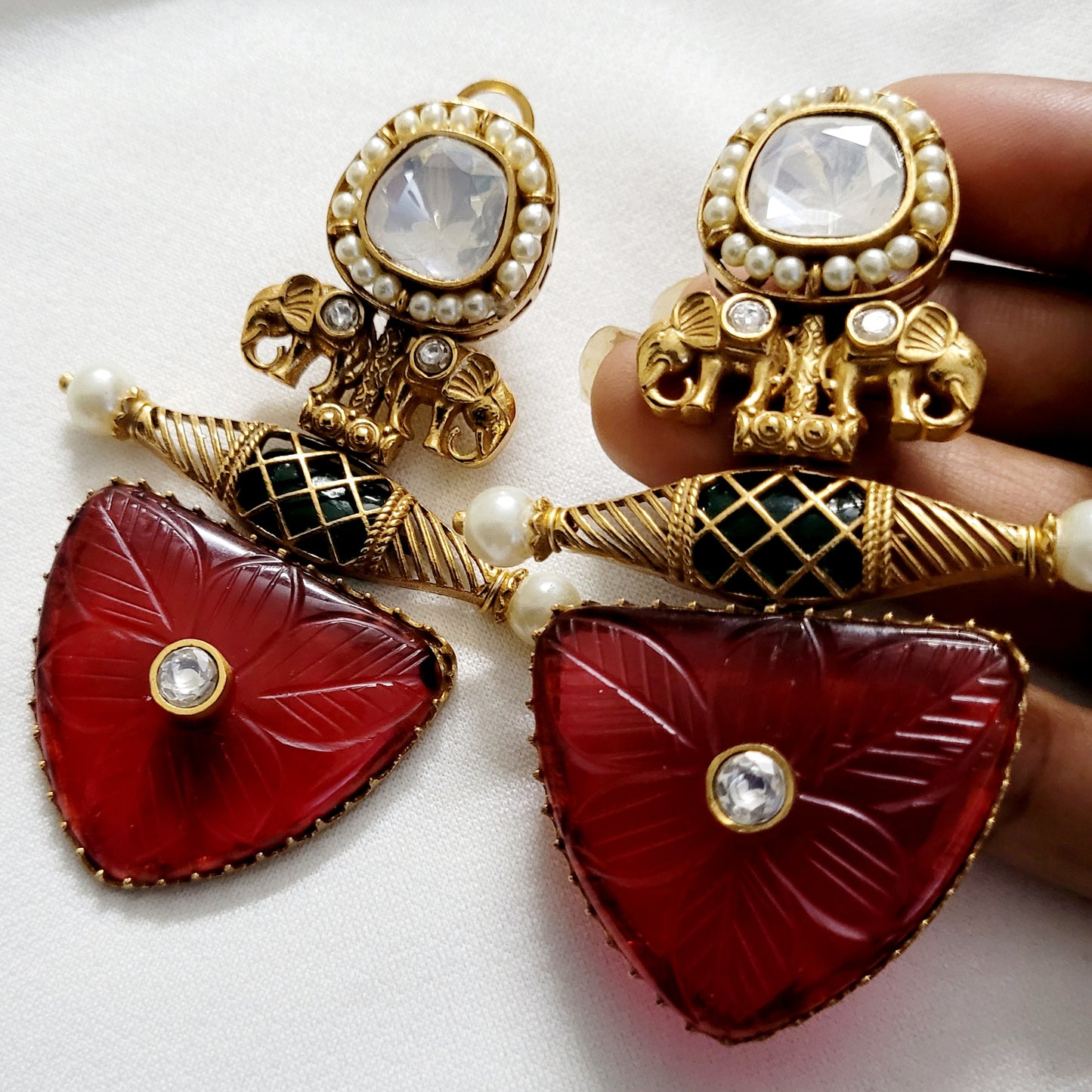 Red Jaan earrings