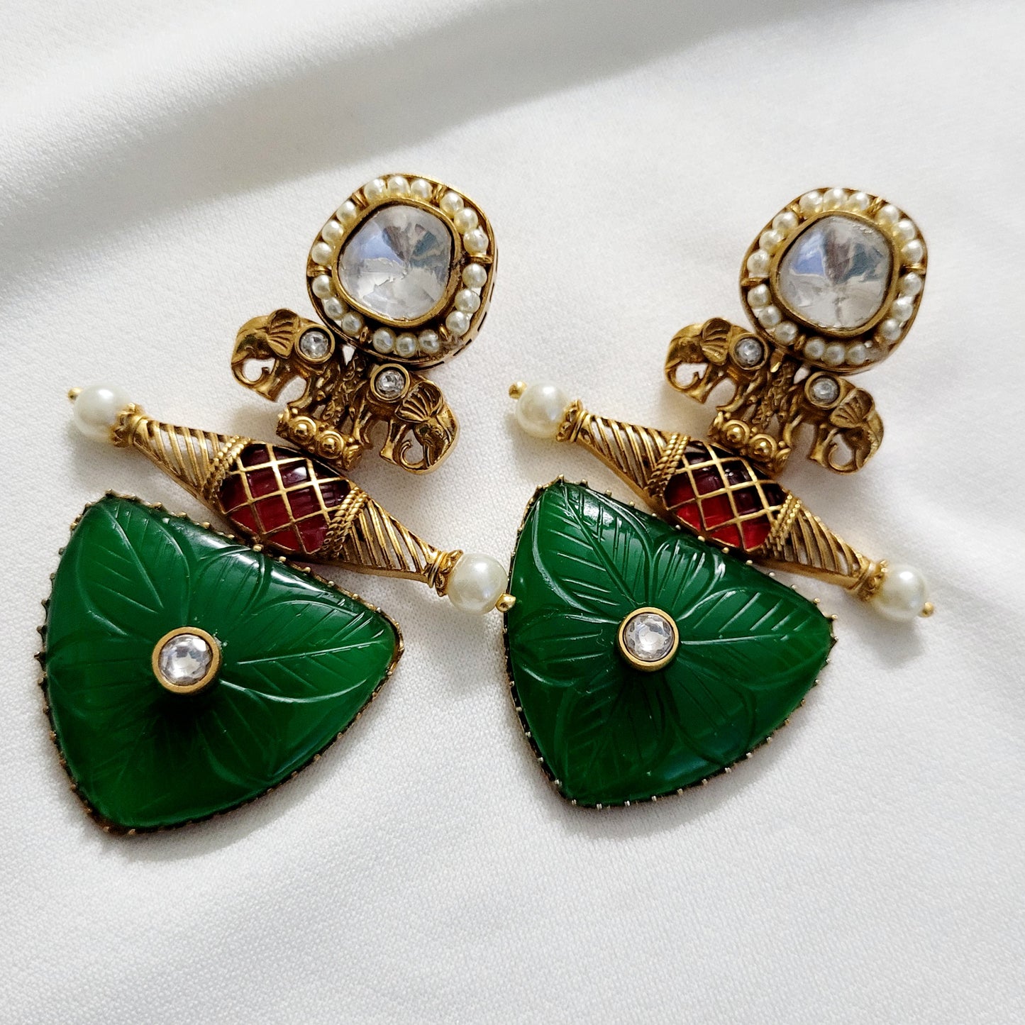 Green Jaan earrings