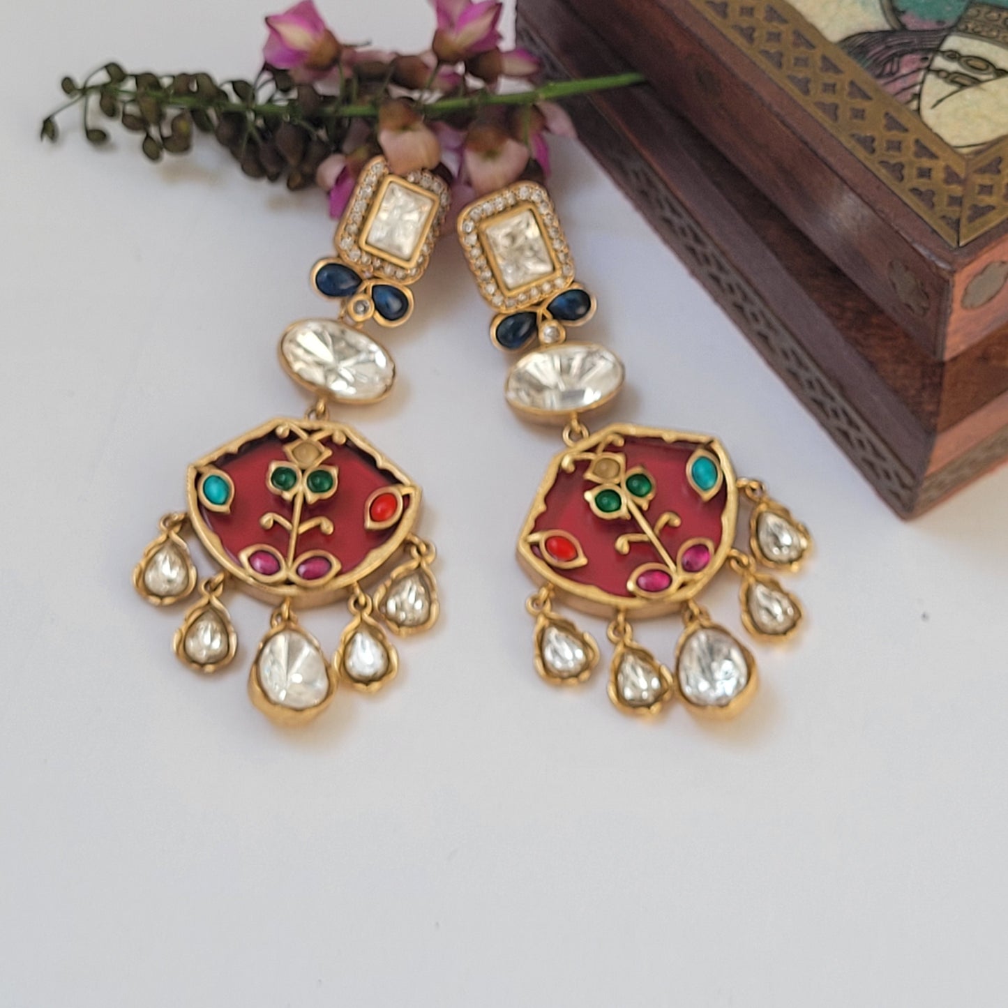 Red Mira earrings