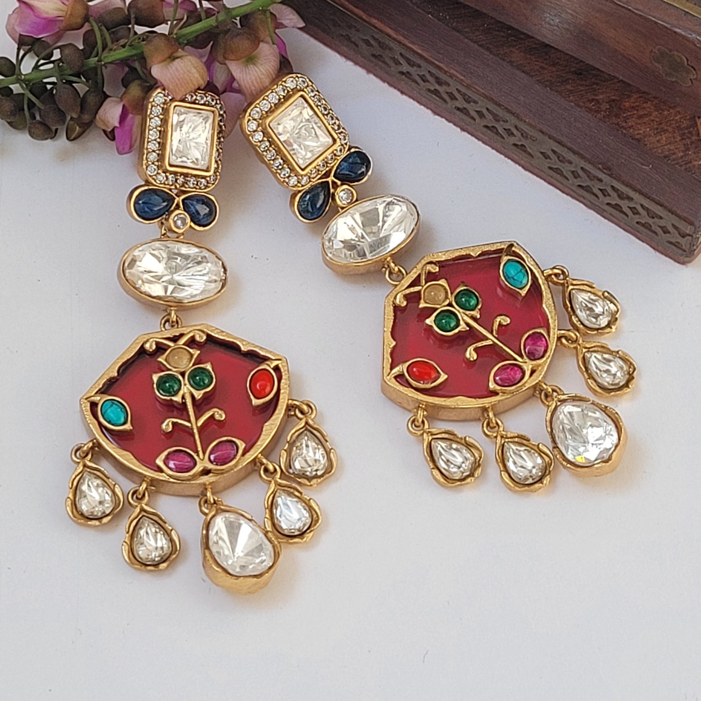 Red Mira earrings