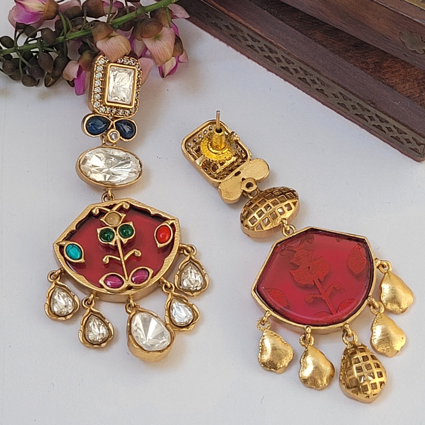 Red Mira earrings