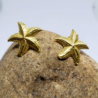 Glam Starfish Gold Earrings