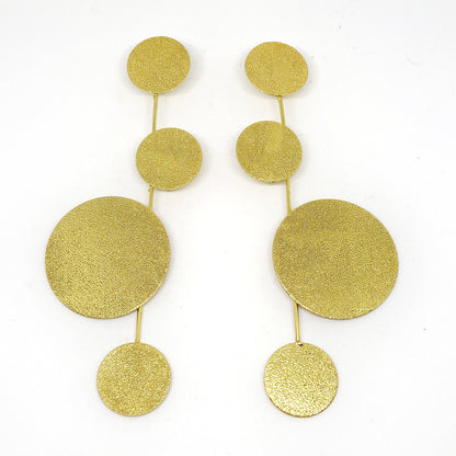 Glam Platter Gold Earrings