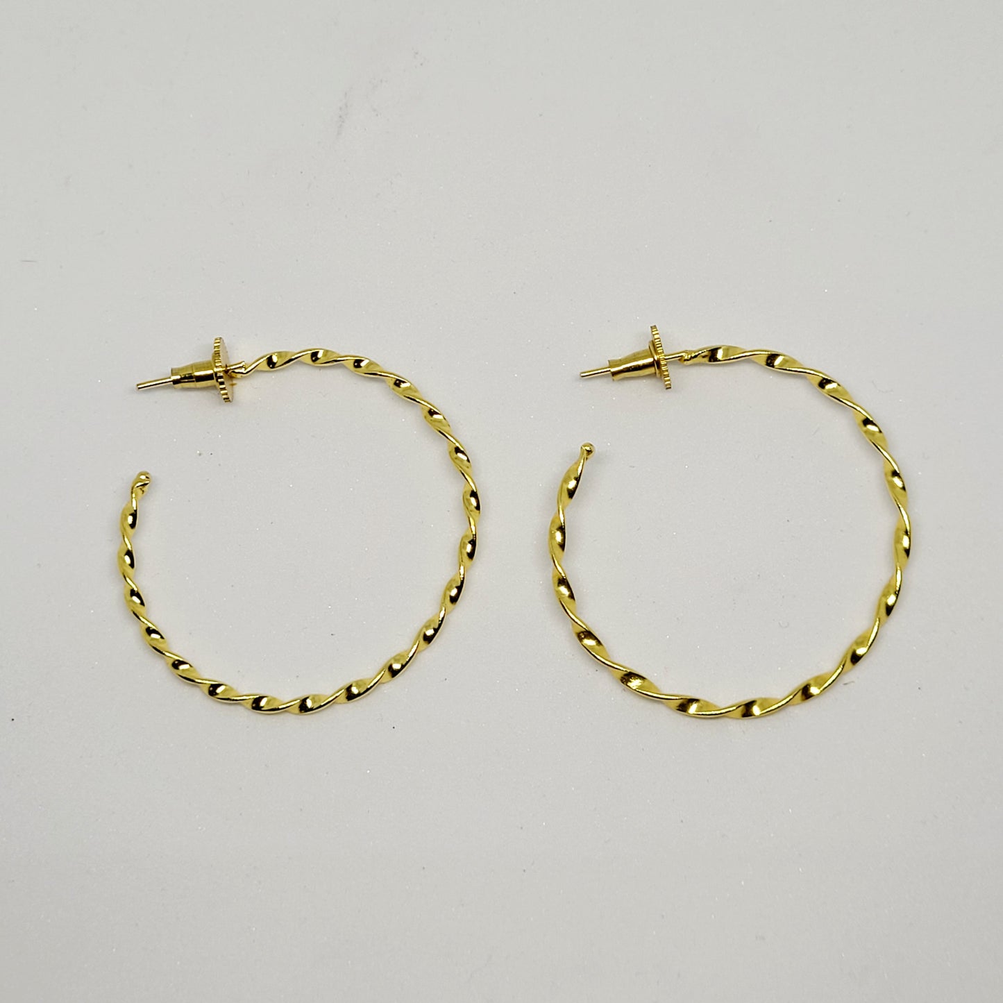 Gold VineHoop Gold Earrings