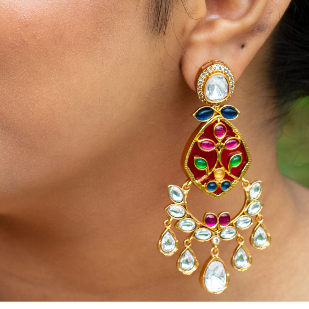 Red Ishaara earrings