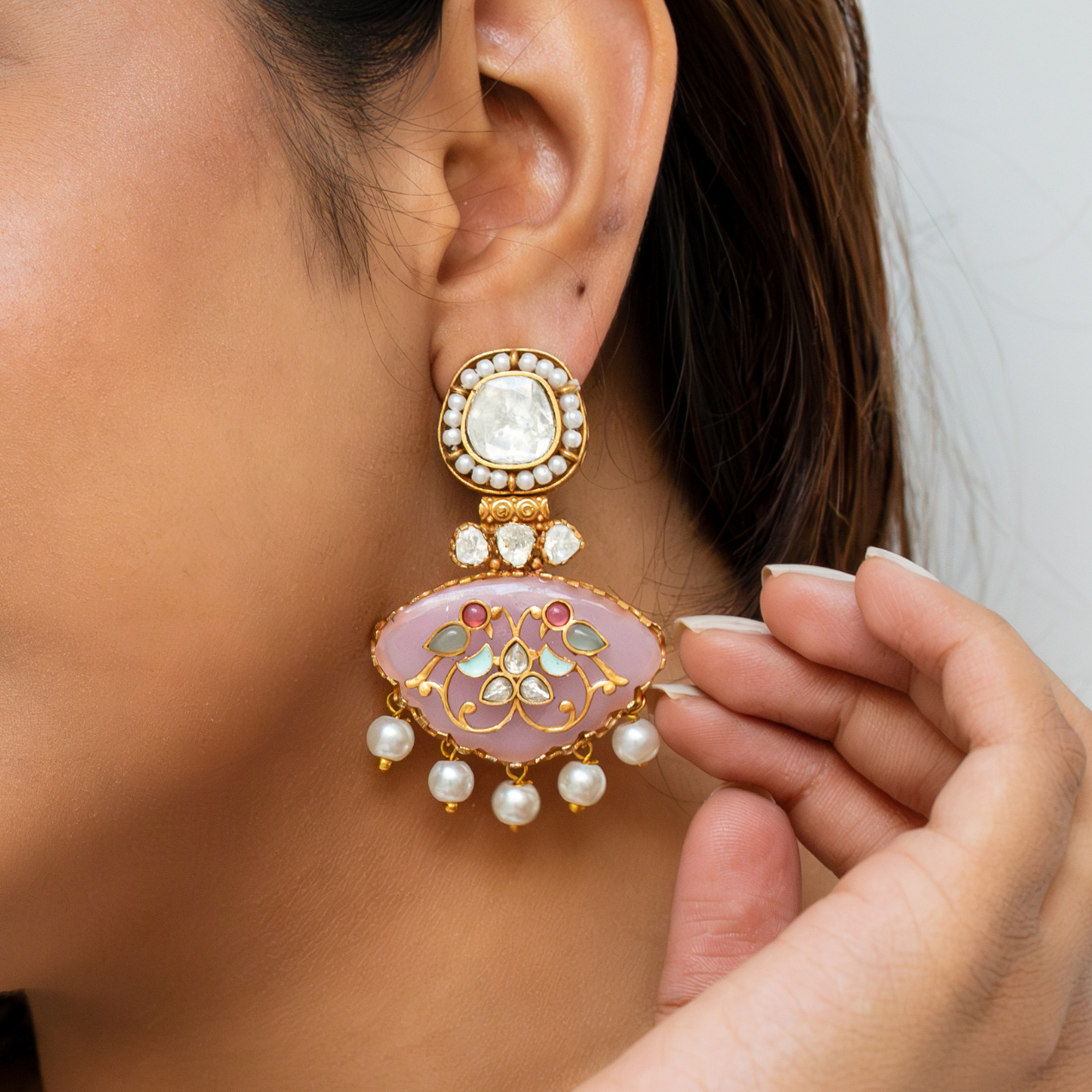 Pastel Pink Paro earrings