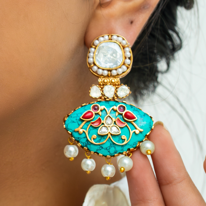 Blue Paro earrings