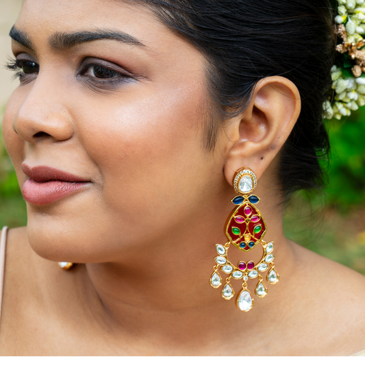 Red Ishaara earrings