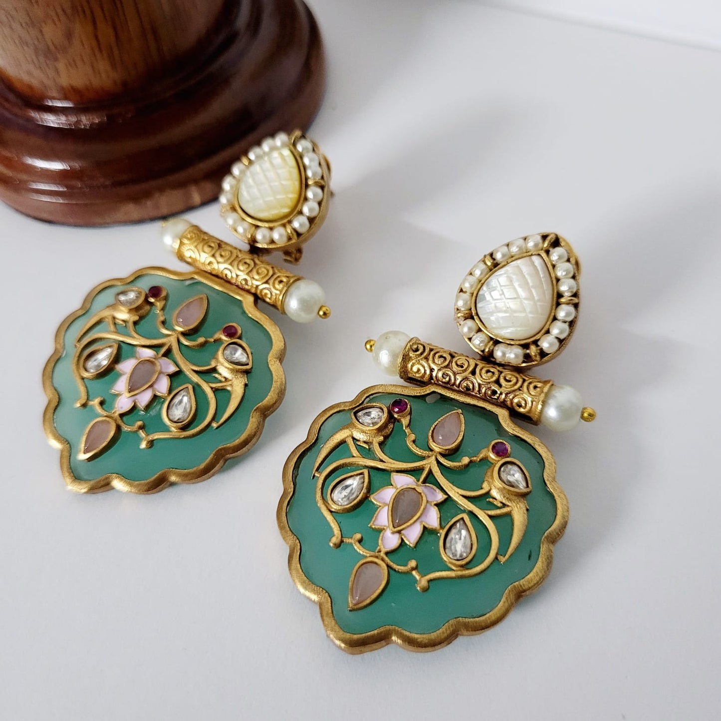 Mint Pankhi earrings