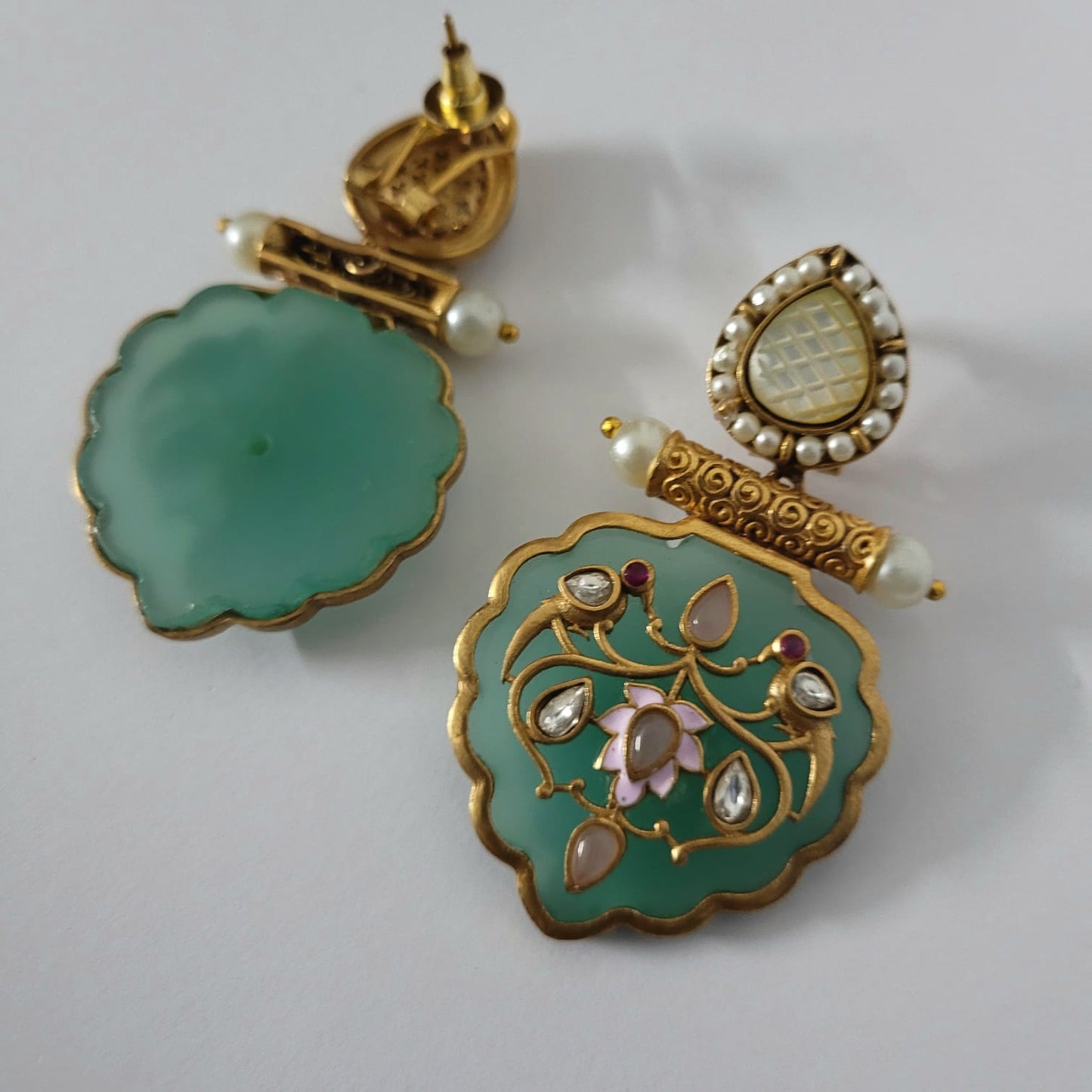 Mint Pankhi earrings