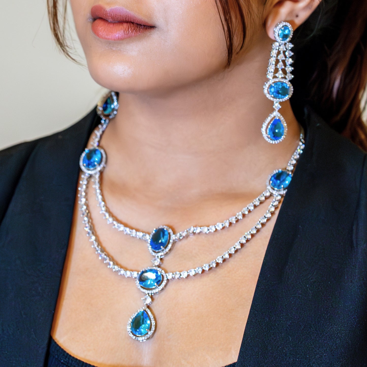 Aqua Anora Necklace set