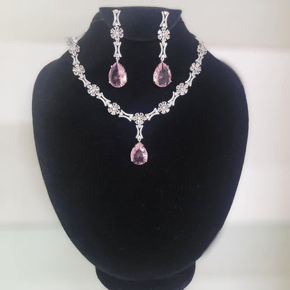 Blush Drop Necklace set