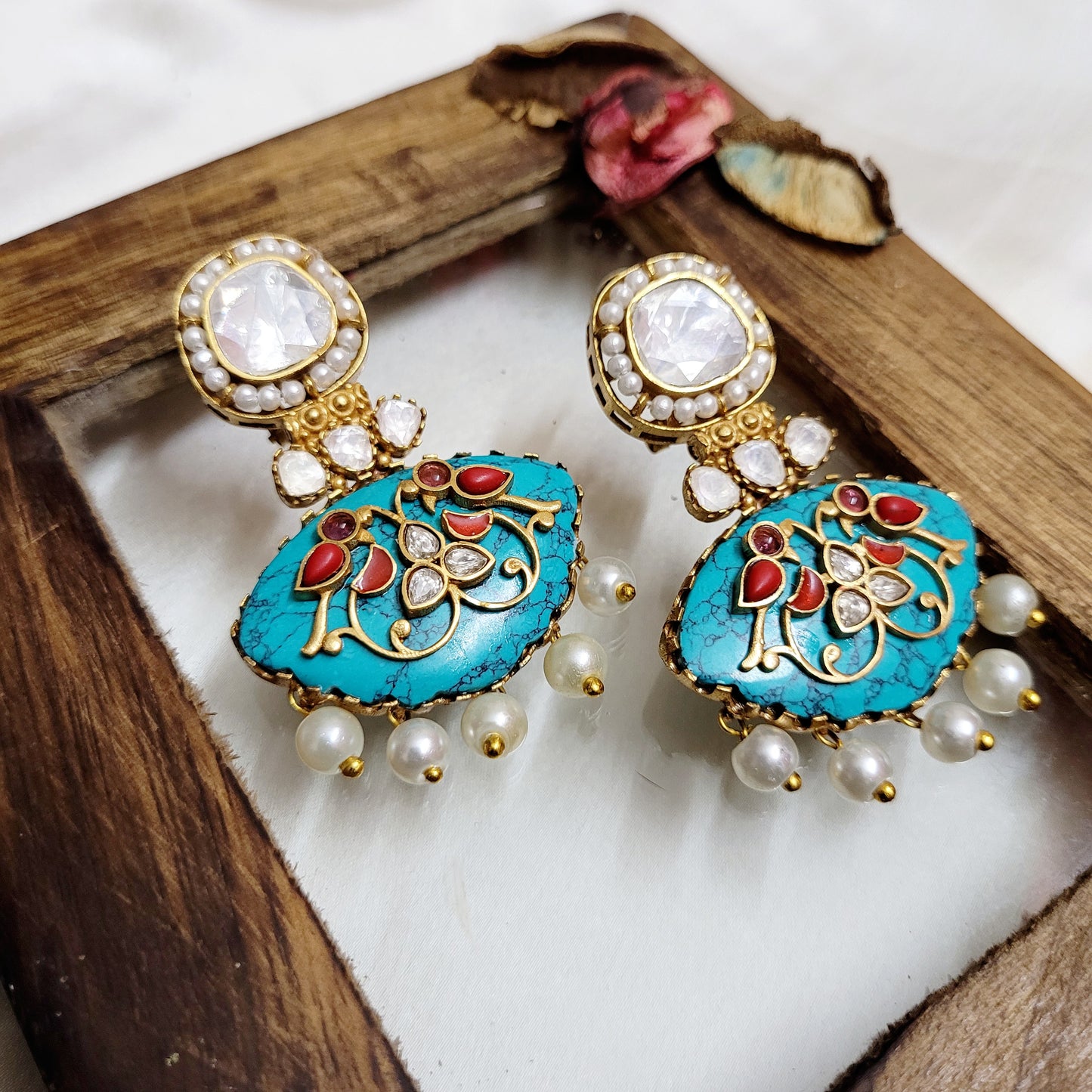 Blue Paro earrings