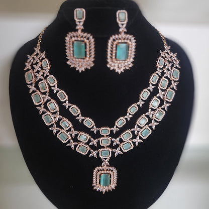 Pastel Green Aura Necklace set