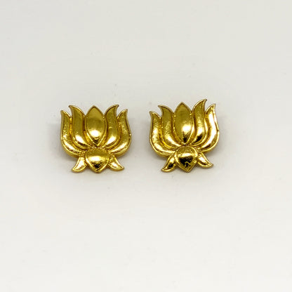 Glam Lotus Gold earrings