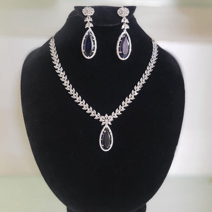 Sapphire Eva Necklace set