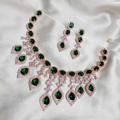 Emerald Folia Necklace set