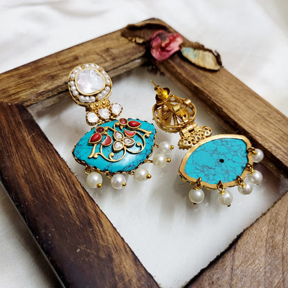 Blue Paro earrings