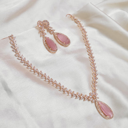 Misty Pink Eva Necklace set